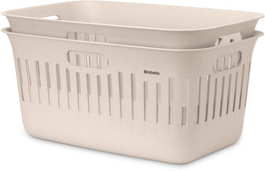 Brabantia collect-it wasmand - set van 2 - 40 l - soft beige