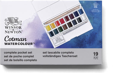 Winsor newton 0390060 cotman aquarelverf set – deluxe sketcher’s pocket box – 16 kleuren waterverf – compact aquarelset voor reizen schetsen