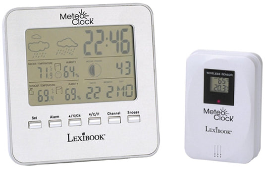 Lexibook weerstation meteoclock silver