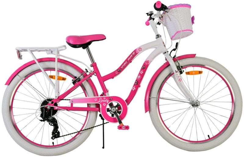 Load image into Gallery viewer, Volare lovely kinderfiets - meisjes - 24 inch - roze - 7 versnellingen
