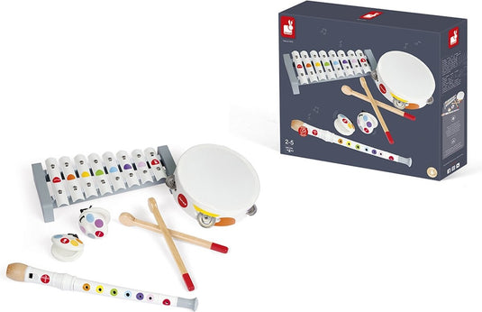 Janod - confetti - muziekinstrumenten set - voor kleine muzikanten
