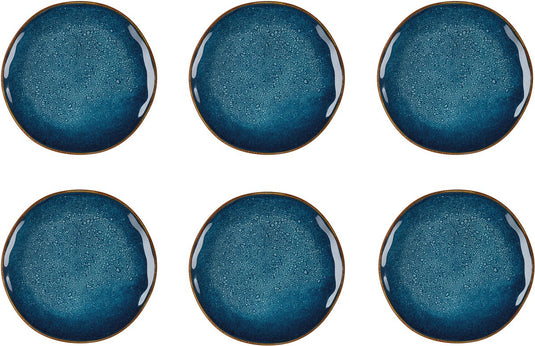Medard de noblat - vertigo denim - dinerborden 27 cm - 6 delig - stoneware