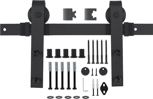 Starx schuifdeursysteem - mat zwart - complete set - 2 meter - industrieel