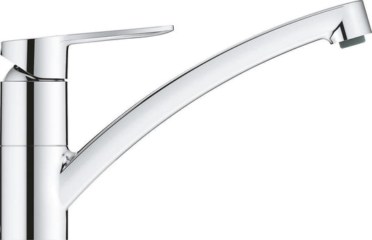 Grohe starteco keukenkraan - lage uitloop - 140° draaibereik - chroom