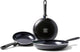 Greenpan memphis koekenpannenset 3-delig - 20 24 28cm - pfas-vrije antikleeflaag - pannenset inductie - keramische pan - ovenbestendig tot 160°c - koudgrepen - zwart