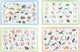 Merkloos sans marque placemat dieren educatief kunststof set van 12 kleurrijk alfabet.