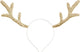 Partydeco haarband kerst goud - gewei - decoratie - haardecoratie - kersthoed - glitter - christmas - xmas