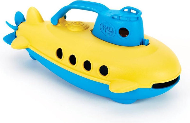 Load image into Gallery viewer, Green toys onderzeeer geel met blauw handvat -
