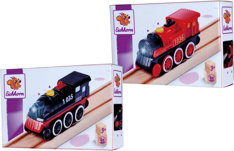 Load image into Gallery viewer, Eichhorn elektrische locomotief met licht
