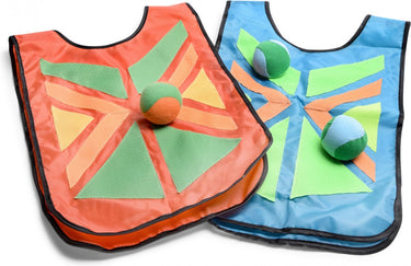 Bs toys belly catch ballen gooispel set - bal werpspel met klittenband - speelgoed vanaf 4 jaar - 2 tot 4 spelers