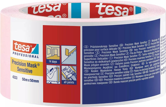 Tesa professional tesa precision sensitive 04333-00021-02 maskeertape präzisionskrepp lichtroze (l x b) 50 m x 50 mm 1 stuk(s)