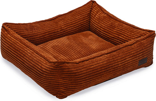 Designed by lotte ribbed - hondenmand - terracotta - 65x60x20 cm