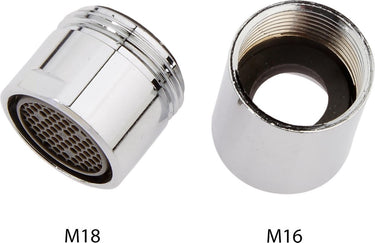 Tiger splash eco waterbesparende straalregelaars set wastafelkraan - m16 en m18 - chroom