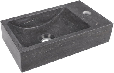 Differnz hura fontein - 40x22x11cm - kalksteen - grijs