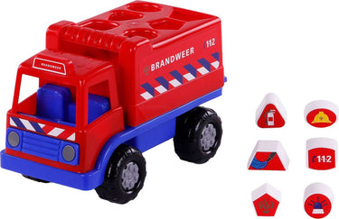Cavallino brandweervrachtwagen vormenstoof met 6 blokken, 26cm