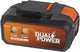 Powerplus dual power batterij powdp9037 - 2x20v, 5.0ah, 2.5ah - accu voor 20v 40v toestellen - led-stroomindicator - batterijplatform