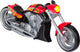 Nikko speelgoedmotor road rippers nitro burnout - chopper rode vlammen - 28 cm - voor jongens en meisjes vanaf 3 jaar