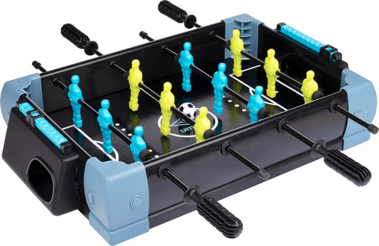 Umbro tafelvoetbal tafelmodel - 5-in-1 tafelspel - 40 x 30 x 25 cm - tafelvoetbalspel - voetbal, hockey, basketbal, tennis en bowlen - zwart blauw