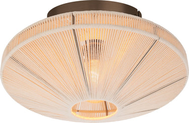 Eglo orimini plafondlamp - e27 - ø 38 cm - crème brons - textiel