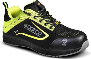 Sparco cup nurburg – lichtgewicht s1p veiligheidsschoen met ademend jacquard en sportieve stijl - zwart 43