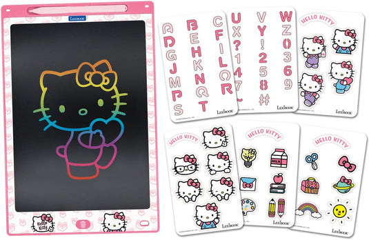 Lexibook hello kitty 11’’ meerkleurige leer- en teken-e-ink-tablet met sjablonen