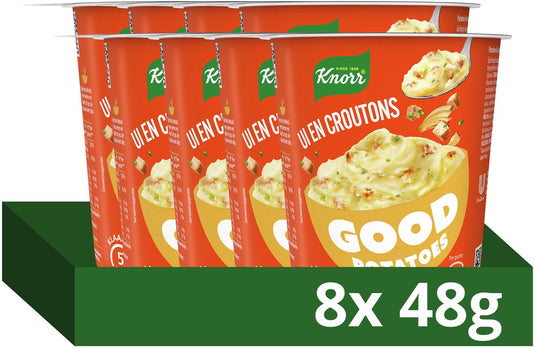 Knorr good potatoes - ui en croutons - klaar binnen 5 minuten - 8 x 48 g