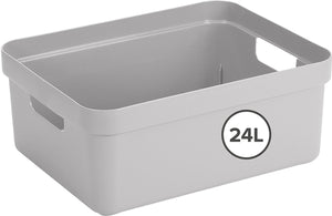 Sunware - sigma home opbergbox 24l grijs - 44,5 x 34,5 x 18 cm