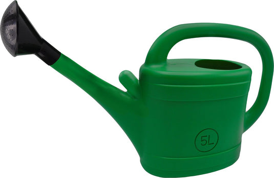 Nature - gieter 5l - kunststof - groen - met broeskop sproeikop - tuinplanten gieter