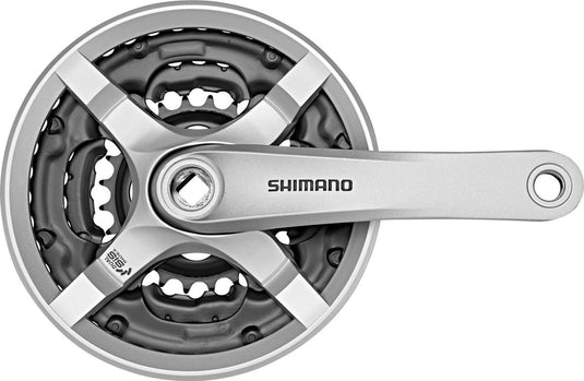 Shimano crankstel fc-ty501 6 7 8 speed 170mm 42x34x24t met kettingscherm - zilver
