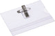 Europel badgehouder clip + speld - afmeting 90 x 60 mm - pashouder – naambadge – transparant - 24 stuks