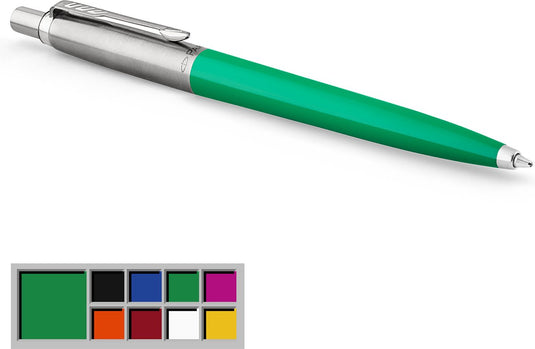 Parker jotter originals balpen | klassieke groene afwerking | medium punt | blauwe inkt | 1 stuk