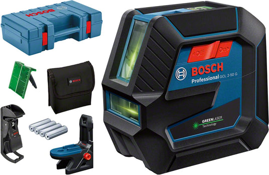 Bosch professional gcl 2-50 g kruislijnlaser groen in koffer - 0601066m02