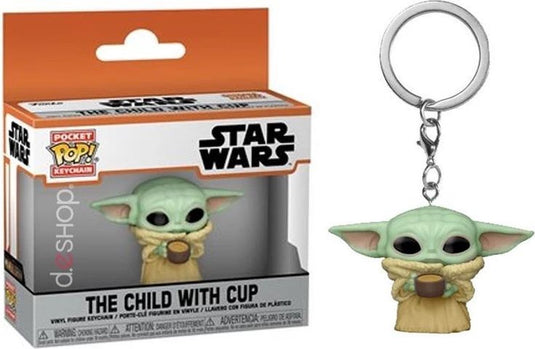 Merchandise pocket pop! keychain: star wars the mandalorian - the child with cup funko