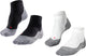 Falke ru4 short 2-pack hardloopsokken anti blaren, gemiddelde padding katoen multipack sportsokken dames veelkleurig - maat 37-38