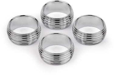 Zilverstad - servetring elana set van 4 zilver kleur - moederdag cadeautip!
