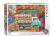 Eurographics volkswagen - the flower van - bigelow illustrations - 1000 stukjes 68×48cm (b×h) - legpuzzel