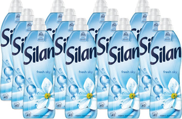 Silan wasverzachter - fresh sky 880ml - 12 x 40 wasbeurten - voordeelverpakking