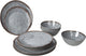 Bo-camp - servies - halo - 12 stuks - grijs