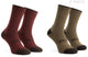 Rogelli merino wool fietssokken - 2-pack - bordeaux bruin - 36 39