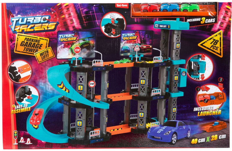 Load image into Gallery viewer, Turbo racers parkeergarage met lift
