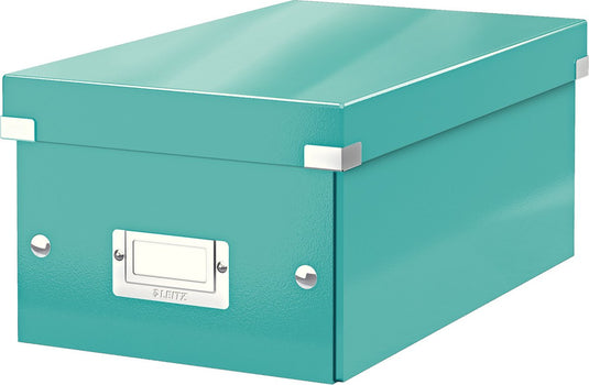 Leitz wow click store kartonnen opbergdoos - 84% gerecycled karton - 21 x 15 x 35.2 cm (bxhxd) - ideaal voor thuiswerkplek - ijsblauw