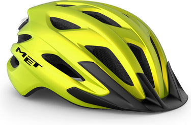 Met crossover fietshelm mannen vrouwen - stadsfietshelm volwassenen - maat xl - lime yellow allic matt