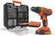 Powerplus accuboormachine powdp15300 - schroefboormachine 20 v, met 20 v li-ion batterij en lader, gereedschapskoffer, voor hout, steen en metaal