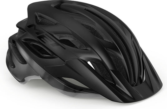 Met veleno fietshelm mannen vrouwen – fietshelm mountainbike volwassenen – elektrische fiets – stadsfiets – maat l (58-61cm) – black matt glossy (zwart)