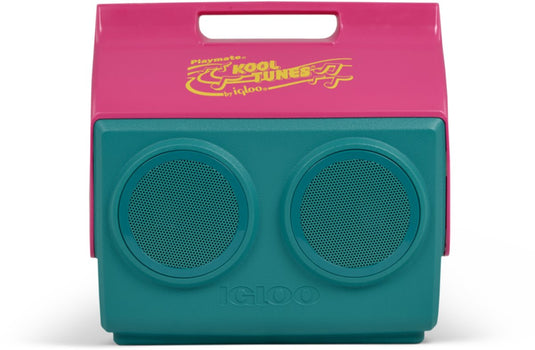 Igloo - playmate retro kooltunes – koelbox met ingebouwde bluetooth speaker - 13 liter - groen -roze
