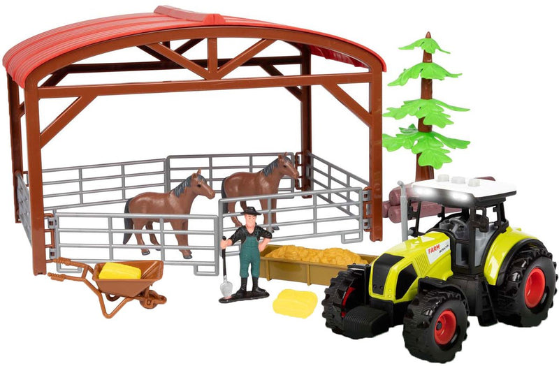 Load image into Gallery viewer, Toi-toys ackers ville paardenstal met tractor licht en geluid speelset, 14dlg.
