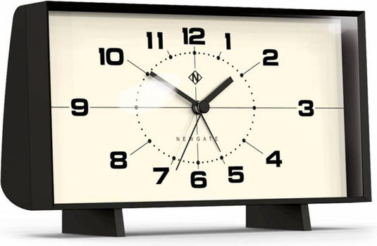 Newgate wideboy - wekker - zwart met creme wijzerplaat