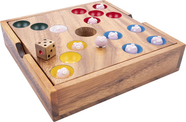 Engelhart pig hole ceramic – houten strategisch spel – 2+ spelers – klassiek puntenspel – behendigheid- en strategiespel –