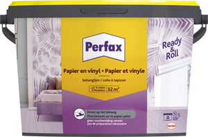 Perfax ready roll behanglijm papier vinyl 4.5 kg | eenvoudig en snel behangen | voor papier en vinyl