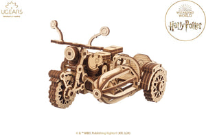 Ugears 3d modelbouw - hagrid's flying motorbike™ - harry potter™ - mechanisch bouwpakket hout - educatief speelgoed